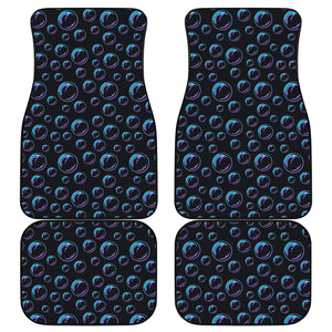 Blue And Purple Bubble Pattern Print Front and Back Car Floor Mats