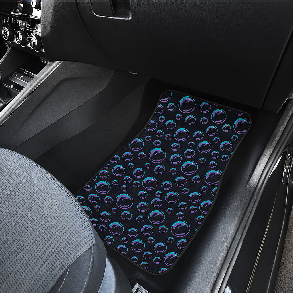 Blue And Purple Bubble Pattern Print Front and Back Car Floor Mats