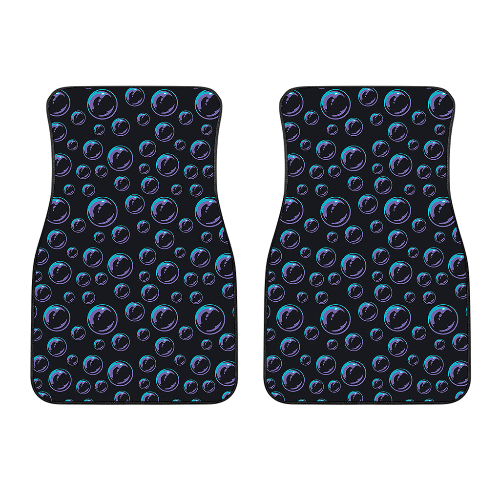 Blue And Purple Bubble Pattern Print Front Car Floor Mats