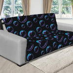 Blue And Purple Bubble Pattern Print Futon Protector