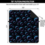 Blue And Purple Bubble Pattern Print Futon Protector