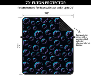 Blue And Purple Bubble Pattern Print Futon Protector