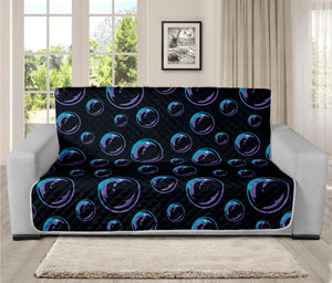 Blue And Purple Bubble Pattern Print Futon Protector