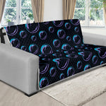 Blue And Purple Bubble Pattern Print Futon Protector