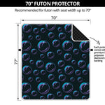 Blue And Purple Bubble Pattern Print Futon Protector