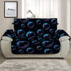 Blue And Purple Bubble Pattern Print Half Sofa Protector