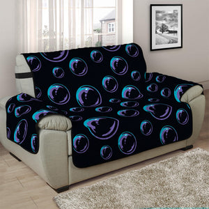 Blue And Purple Bubble Pattern Print Half Sofa Protector