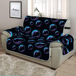 Blue And Purple Bubble Pattern Print Half Sofa Protector