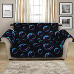 Blue And Purple Bubble Pattern Print Loveseat Protector