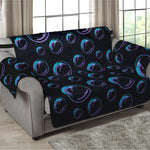 Blue And Purple Bubble Pattern Print Loveseat Protector