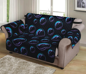 Blue And Purple Bubble Pattern Print Loveseat Protector