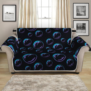 Blue And Purple Bubble Pattern Print Loveseat Protector