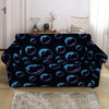 Blue And Purple Bubble Pattern Print Loveseat Slipcover