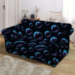 Blue And Purple Bubble Pattern Print Loveseat Slipcover