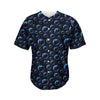 Blue And Purple Bubble Pattern Print Men's Baseball Jersey