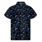 Blue And Purple Bubble Pattern Print Men's Short Sleeve Shirt