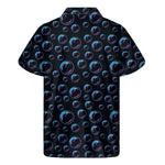 Blue And Purple Bubble Pattern Print Men's Short Sleeve Shirt