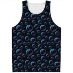 Blue And Purple Bubble Pattern Print Men's Tank Top