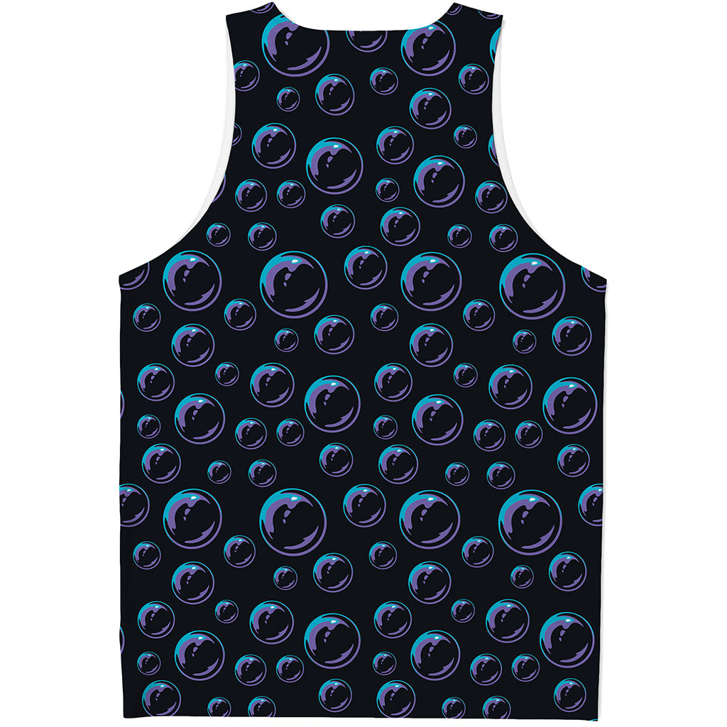 Blue And Purple Bubble Pattern Print Men's Tank Top