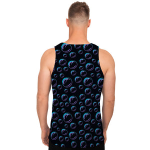 Blue And Purple Bubble Pattern Print Men's Tank Top