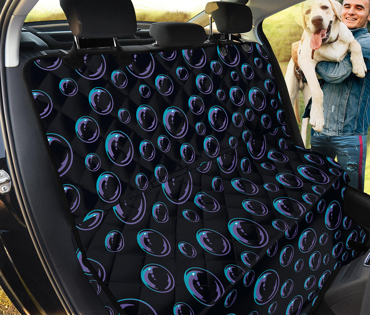 Blue And Purple Bubble Pattern Print Pet Car Back Seat Cover