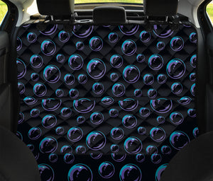 Blue And Purple Bubble Pattern Print Pet Car Back Seat Cover