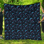 Blue And Purple Bubble Pattern Print Quilt