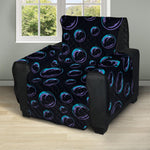 Blue And Purple Bubble Pattern Print Recliner Protector