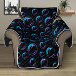 Blue And Purple Bubble Pattern Print Recliner Protector