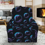 Blue And Purple Bubble Pattern Print Recliner Slipcover