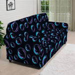 Blue And Purple Bubble Pattern Print Sofa Cover