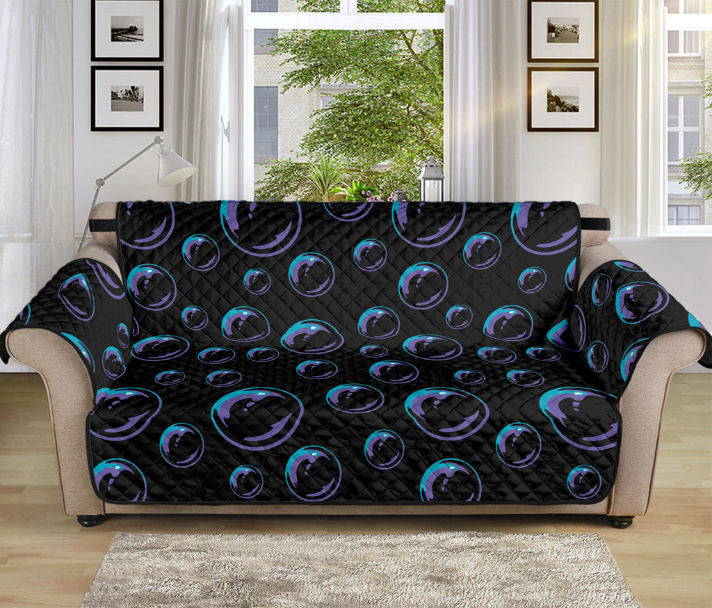 Blue And Purple Bubble Pattern Print Sofa Protector