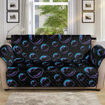 Blue And Purple Bubble Pattern Print Sofa Protector