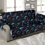 Blue And Purple Bubble Pattern Print Sofa Protector