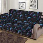 Blue And Purple Bubble Pattern Print Sofa Protector