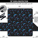 Blue And Purple Bubble Pattern Print Sofa Protector