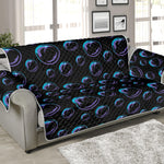 Blue And Purple Bubble Pattern Print Sofa Protector