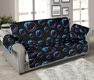 Blue And Purple Bubble Pattern Print Sofa Protector