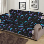 Blue And Purple Bubble Pattern Print Sofa Protector