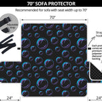 Blue And Purple Bubble Pattern Print Sofa Protector