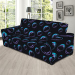 Blue And Purple Bubble Pattern Print Sofa Slipcover