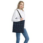 Blue And Purple Bubble Pattern Print Tote Bag