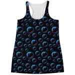 Blue And Purple Bubble Pattern Print Women's Racerback Tank Top