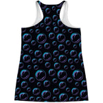 Blue And Purple Bubble Pattern Print Women's Racerback Tank Top