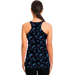 Blue And Purple Bubble Pattern Print Women's Racerback Tank Top