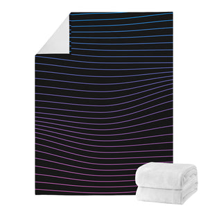 Blue And Purple EDM Wave Print Blanket