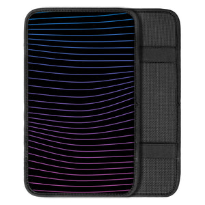 Blue And Purple EDM Wave Print Car Center Console Cover