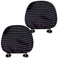 Blue And Purple EDM Wave Print Car Headrest Covers