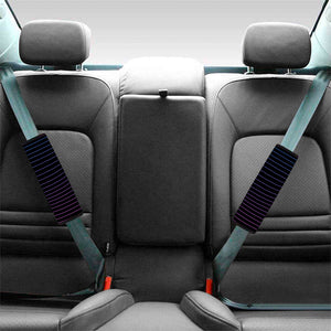 Blue And Purple EDM Wave Print Car Seat Belt Covers