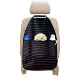 Blue And Purple EDM Wave Print Car Seat Organizers